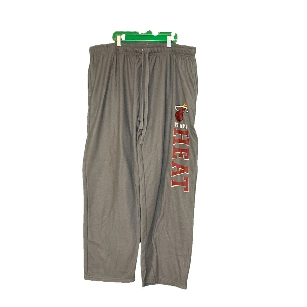 Miami Heat NBA Authentics Gray‎ Drawstring Sweatpants XXL Vintage